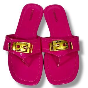 Chadwick’s Hot Pink Slip On Thong Flip Flops Sandals
